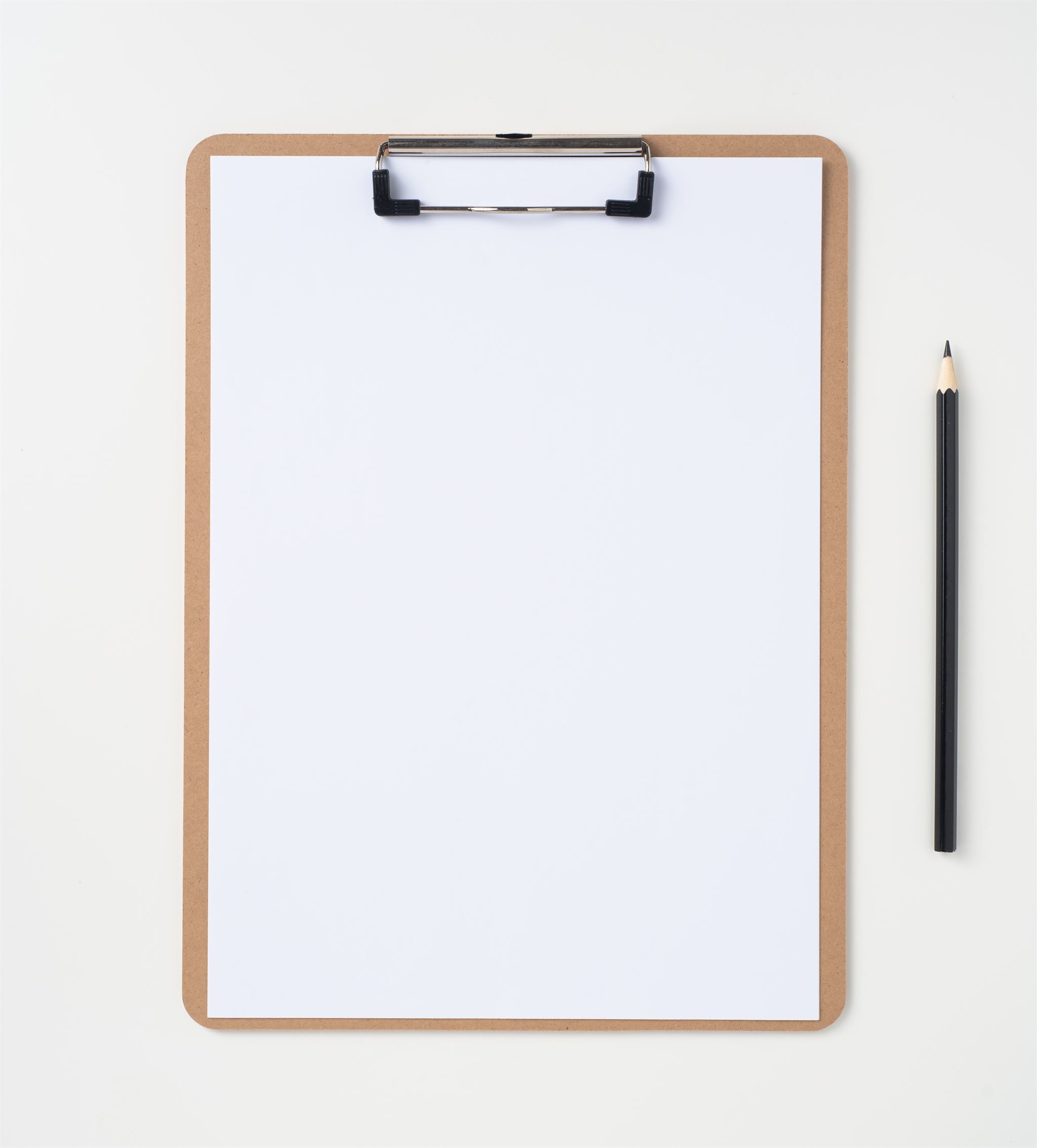 Checklist on clipboard